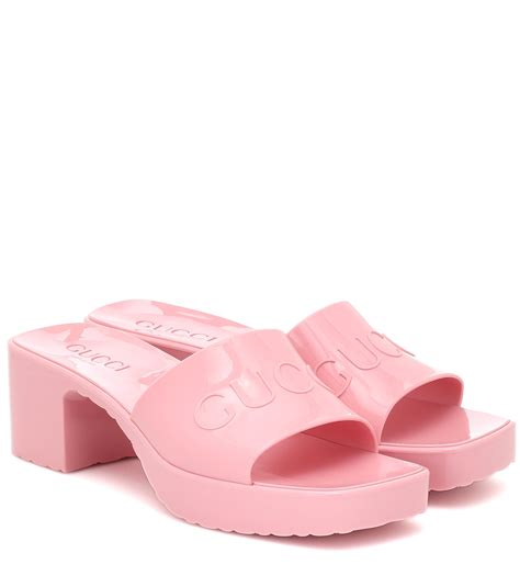 pink gucci sandals platform|Gucci platform sandals price.